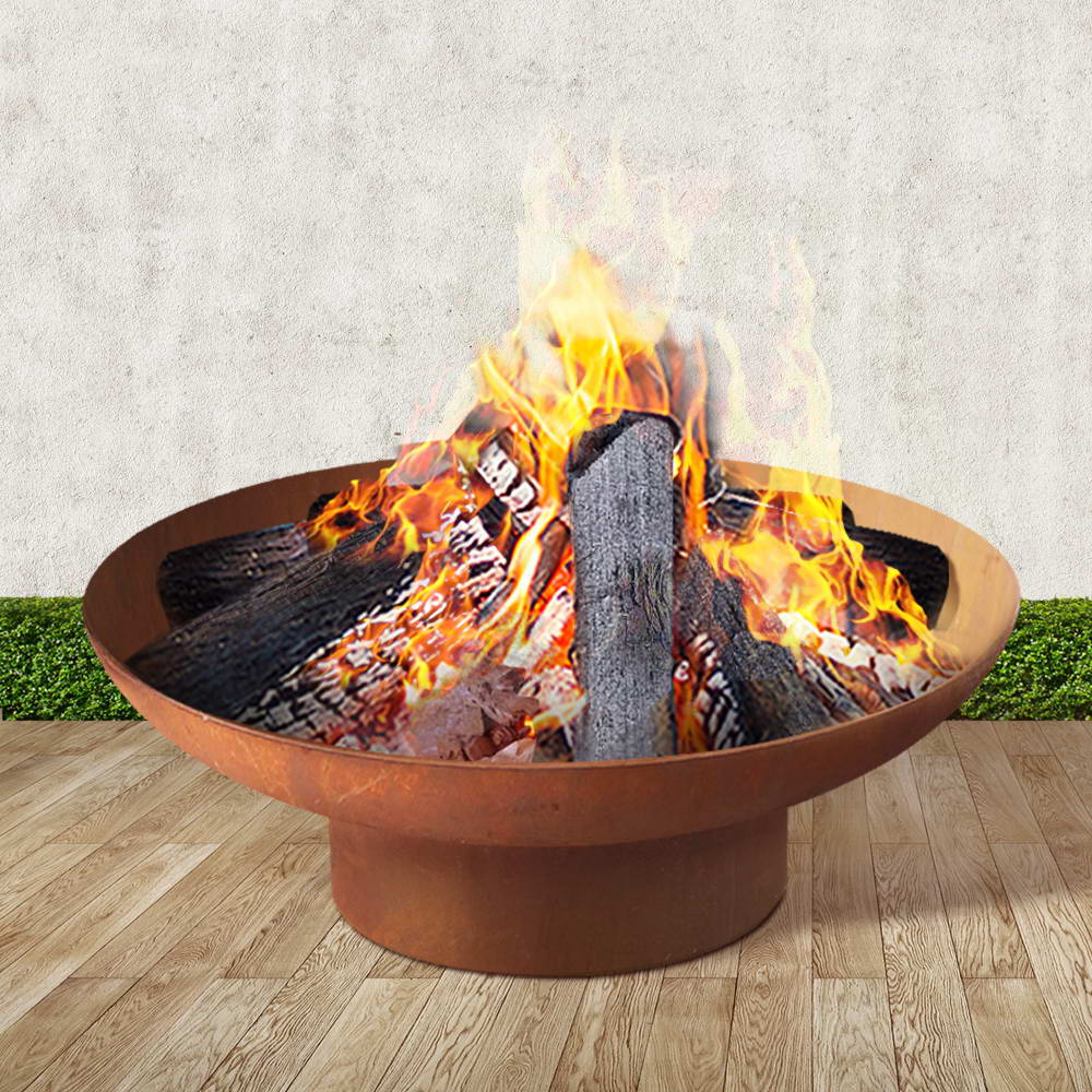 Outdoor Rustic Steel Bowl Fire Pit 70cm - Outdoor Immersion