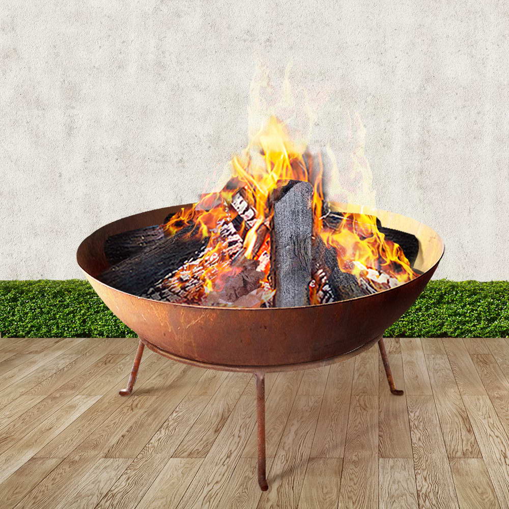 Portable 70cm Steel Rustic Fireplace - Outdoor Immersion