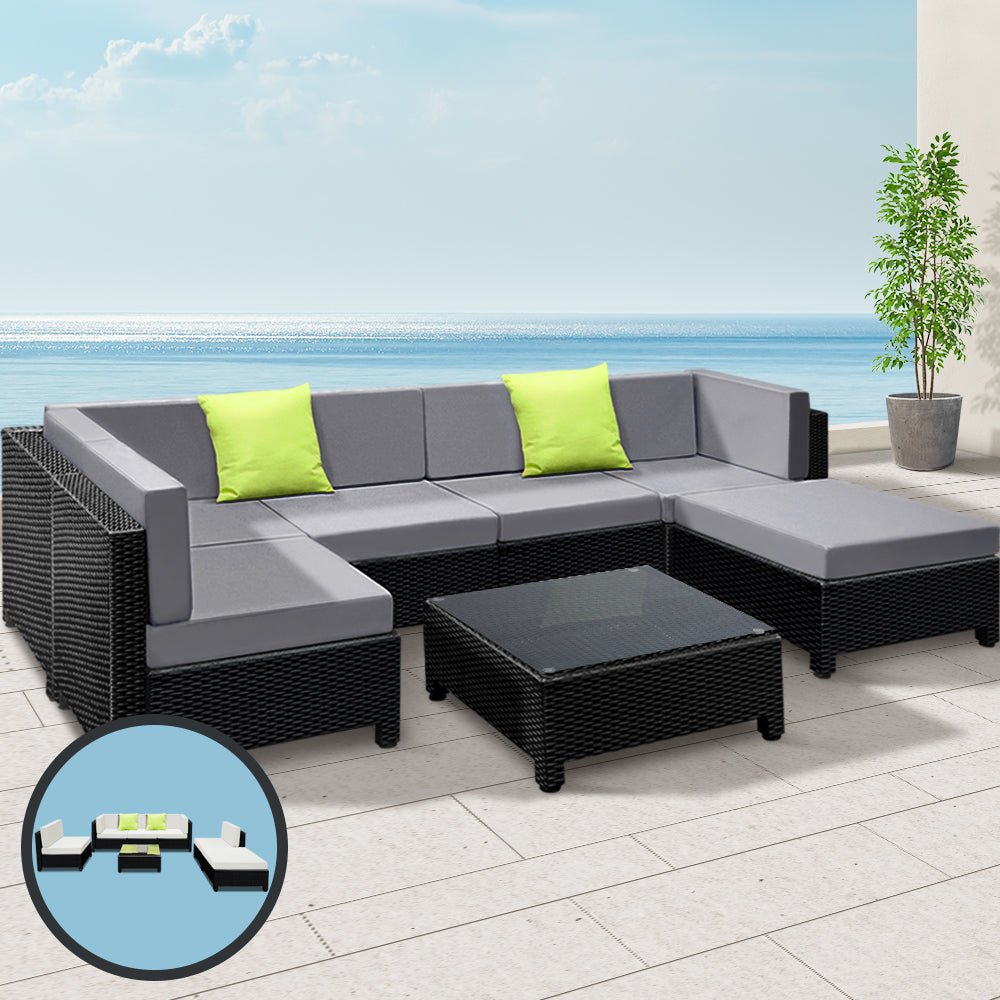 Transform Your Backyard with the Gardeon 7PC Sofa Set: The Ultimate Outdoor Furniture Lounge Setting - Outdoor Immersion