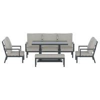 Thumbnail for Gardeon 5-Piece Outdoor Furniture Setting Table Chair Set Aluminium Sofa 7-Seater