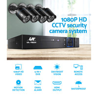 Thumbnail for UL-tech CCTV Security System 4CH DVR 4 Cameras 1TB Hard Drive
