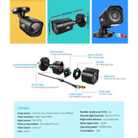 Thumbnail for UL-tech CCTV Security System 8CH DVR 4 Cameras 1TB Hard Drive