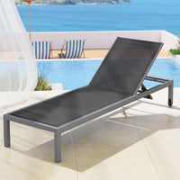 Thumbnail for Gardeon Sun Lounge Outdoor Lounger Aluminium Folding Beach Chair Wheels Patio