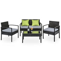 Thumbnail for Gardeon Outdoor Sofa Set Wicker Lounge Setting Table and Chairs Patio Furniture