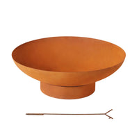 Thumbnail for Grillz Fire Pit Iron Bowl 80cm Outdoor Patio Fireplace