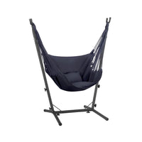 Thumbnail for Gardeon Hammock Chair Outdoor Camping Hanging with Stand Grey