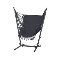 Thumbnail for Gardeon Hammock Chair Outdoor Camping Hanging with Stand Grey