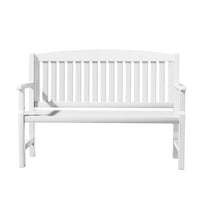 Thumbnail for Gardeon Outdoor Garden Bench Wooden 2 Seater Lounge Chair Patio Furniture White