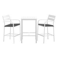 Thumbnail for Gardeon Outdoor Bar Set Stools 3-Piece Dining Chairs Table Patio Aluminium Bistro Set