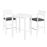 Thumbnail for Gardeon Outdoor Bar Set Stools 3-Piece Dining Chairs Table Patio Aluminium Bistro Set