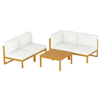 Thumbnail for Gardeon 4-Seater Outdoor Sofa Set Wooden Lounge Setting 5PCS