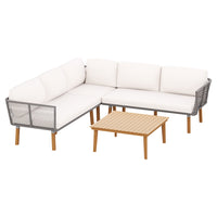 Thumbnail for Gardeon 5-Seater Outdoor Sofa Set Wooden Lounge Setting Aluminum