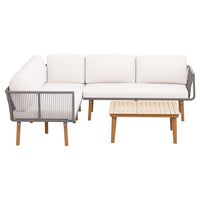 Thumbnail for Gardeon 5-Seater Outdoor Sofa Set Wooden Lounge Setting Aluminum