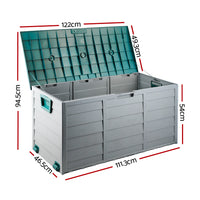 Thumbnail for Gardeon Outdoor Storage Box 290L Lockable Organiser Garden Deck Shed Tool Green
