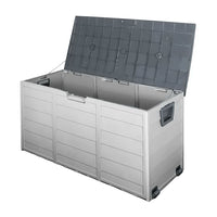 Thumbnail for Gardeon Outdoor Storage Box 290L Lockable Organiser Garden Deck Shed Tool Grey