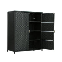 Thumbnail for Gardeon Outdoor Storage Cabinet Box Garage Wicker Shelf Chest Garden Shed Tools