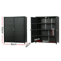 Thumbnail for Gardeon Outdoor Storage Cabinet Box Garage Wicker Shelf Chest Garden Shed Tools