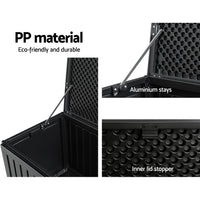 Thumbnail for Gardeon Outdoor Storage Box 270L Container Lockable Garden Bench Tool Shed Black