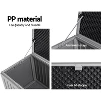 Thumbnail for Gardeon Outdoor Storage Box 270L Container Lockable Garden Bench Tool Shed Grey