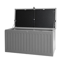 Thumbnail for Gardeon Outdoor Storage Box 270L Container Lockable Garden Bench Tool Shed Grey