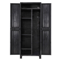 Thumbnail for Gardeon Outdoor Storage Cabinet Box 173cm Lockable Cupboard Sheds Garage Adjustable Black