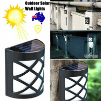 Thumbnail for Outdoor Solar Wall Lights Door Garden Step Bright 6 LED Fence Light Path Lamp AU