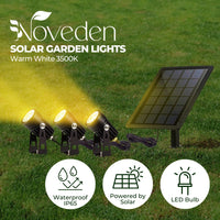 Thumbnail for NOVEDEN Solar Garden Lights with 3 Set LED Spotlights (Warm White)