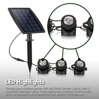 Thumbnail for NOVEDEN Solar Garden Lights with 3 Set LED Spotlights (Warm White)