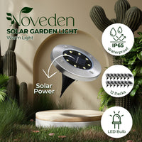 Thumbnail for NOVEDEN 12 Pack Waterproof Solar LED Light (White)