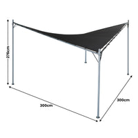 Thumbnail for Wallaroo 3x3m Butterfly Steel Gazebo - Charcoal