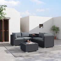 Thumbnail for 6PCS Outdoor Modular Lounge Sofa Coogee-Black