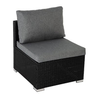 Thumbnail for 8PCS Outdoor Furniture Modular Lounge Sofa Lizard-Black