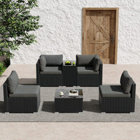 Thumbnail for Modular Outdoor Wicker Lounge Set