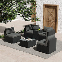 Thumbnail for Modular Outdoor Wicker Lounge Set