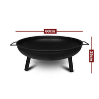 Thumbnail for Portable Outdoor Fire Pit Fireplace Open Patio Heater Garden Plant Bowl Steel