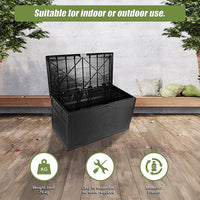 Thumbnail for Patio Deck Box Outdoor Storage Plastic Bench Box 450 Litre