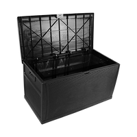 Thumbnail for Patio Deck Box Outdoor Storage Plastic Bench Box 450 Litre