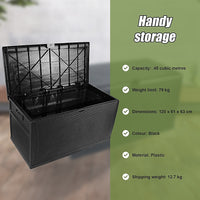 Thumbnail for Patio Deck Box Outdoor Storage Plastic Bench Box 450 Litre