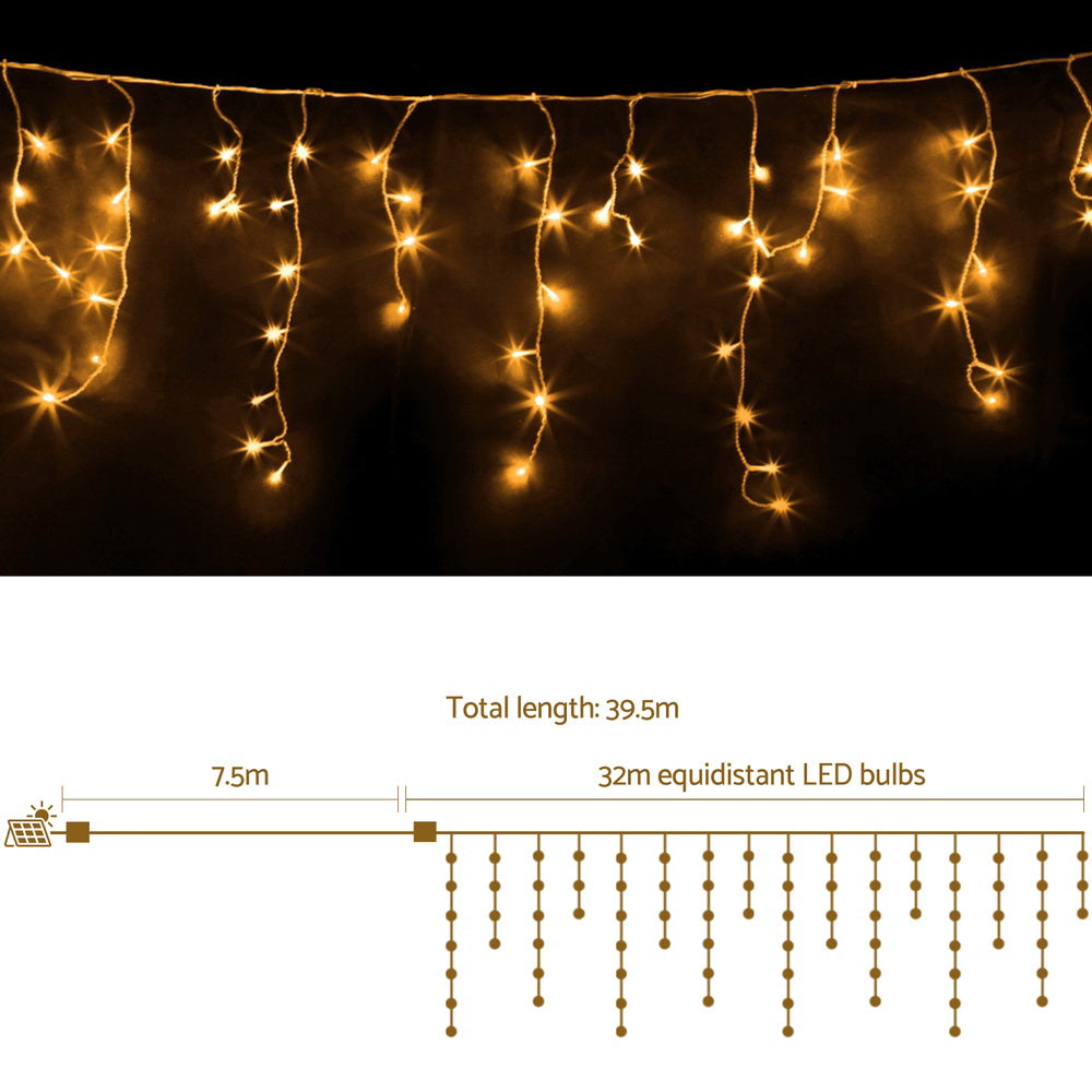 32M Christmas Lights Icicle Light 960 LED Warm White Jingle Jollys