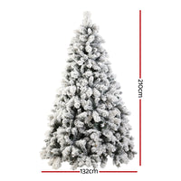 Thumbnail for Jingle Jollys Christmas Tree 2.1M Xmas Tree with 500 LED Lights Snowy Tips