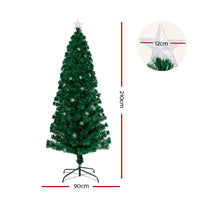 Thumbnail for Jingle Jollys 2.1m Christmas Tree Optic Fibre LED Xmas tree Multi Colour