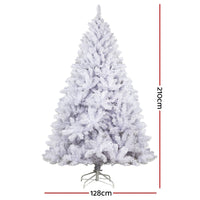 Thumbnail for Jingle Jollys Christmas Tree 2.1m 1000 White Tips Xmas Tree Decorations