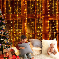 Thumbnail for 3X6M Christmas Lights Curtain Light Warm White 600 LED Jingle Jollys