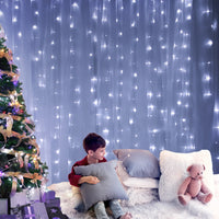 Thumbnail for 3X6M Christmas Lights Curtain Light Cool White 600 LED Jingle Jollys