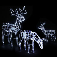 Thumbnail for 3 PCS Christmas Lights Reindeers 250 LED Decorations Jingle Jollys