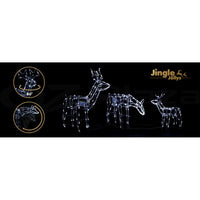 Thumbnail for 3 PCS Christmas Lights Reindeers 250 LED Decorations Jingle Jollys