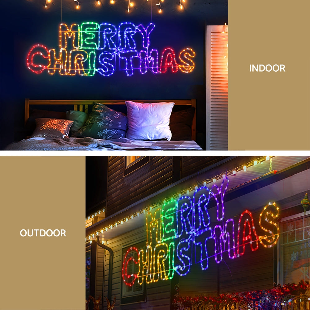 1.6M Christmas Lights Motif 360 LED Rope Light Outdoor Decoration Jingle Jollys