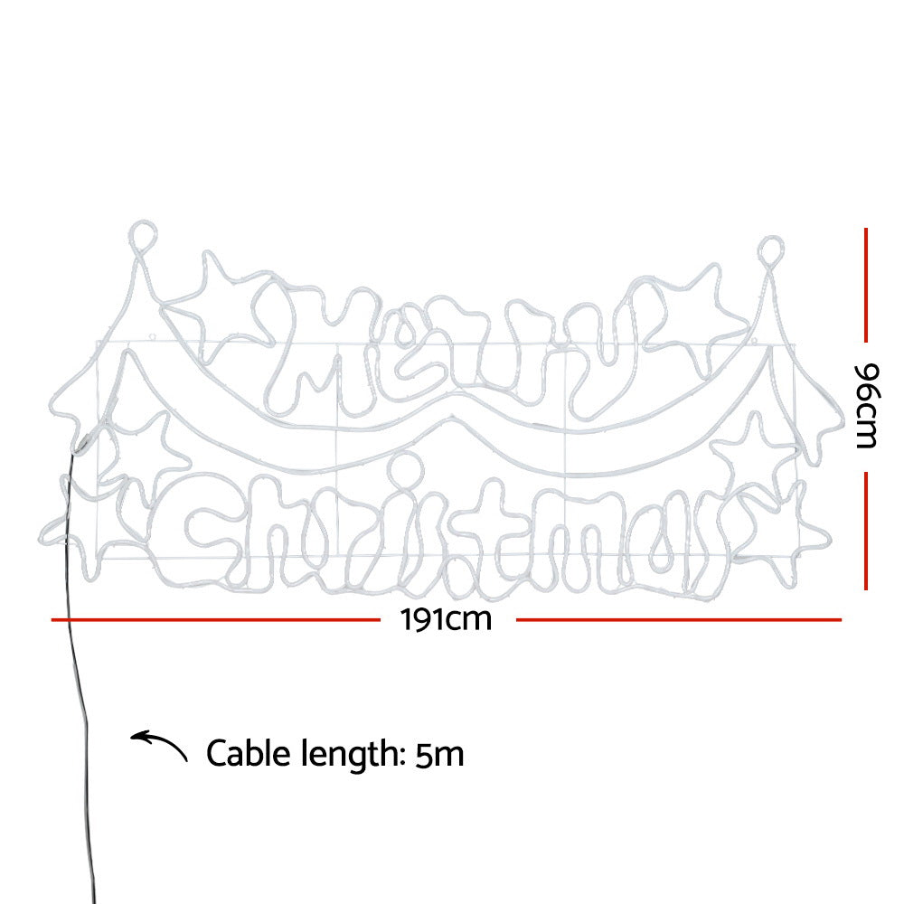Jingle Jollys Christmas Lights 191cm 612 LEDs Fairy Light Outdoor Decorations