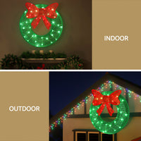 Thumbnail for 0.6M Christmas Lights 50 LED Motif Solar Wreath Xmas Decorations Jingle Jollys