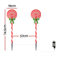 Thumbnail for 4 PCS Christmas Lights Path Ground Light Garden Decorations 68 LED Jingle Jollys